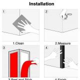 Aluminum Corner Guards, Peel and Stick Gold, 4ft x 0.8in (2pcs) 430529