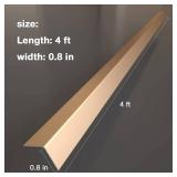 Aluminum Corner Guards, Peel and Stick Gold, 4ft x 0.8in (2pcs) 430529