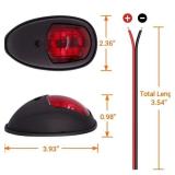 Obcursco Boat Navigation Lights, Led Boat Lights Bow and Stern, Vertical Mount 7-40849