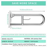 Foldable Grab Bar Handle Safety Support Hand Rails, Bathroom Handrail Heavy Duty BAG-10098