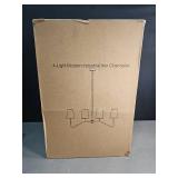 Linear Chandelier - Kitchen Island Lighting, 4 Light Black Chandelier 24686 - Retail: $140