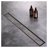Linear Shower Floor Drain, Brushed Gold 48 Inch 304 Stainless Steel 110714 - Retail: $135