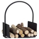 Firewood Storage Rack Iron Floor Firewood Shelf Firewood Storage Black 270522
