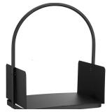 Firewood Storage Rack Iron Floor Firewood Shelf Firewood Storage Black 270522