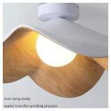 Modern Simple Lotus Leaf Flower Ceiling Lamp Screw G9 Iron Walnut Grain 290833