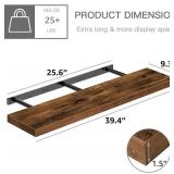 39.4\" x 40\" floating Shelves, Rustic Brown, Set of 2- 310464