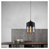 Pendant Light with Remote Glass Shade E26 Bulb 2700K Warm Light 3W Power 460561