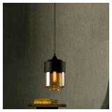 Pendant Light with Remote Glass Shade E26 Bulb 2700K Warm Light 3W Power 460561