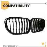Front Upper Grill Fit for BMW 2019-2023 X5 G05 Gloss Black 491086 - Retail: $85