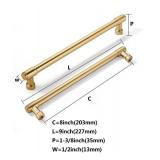 khtumeware 10 Pack 8 Inch(203mm) Champagne Bronze Kitchen Cabinet Handles 11-51510