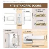 2 Pack Square Door Lever Privacy Door Lock Handleset, Keyless Lockset Door Knobs 32599
