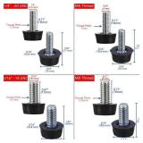 8-17220 EZALOR M8 Thread Adjustable Furniture Levelers Screw in Threaded 15 Pcs