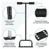 Manual lawn aerator tool, 35 inches, 15 spikes 2.8 inches long Mla231 Black MLA231
