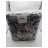 Rebecca Minkoff Reversible Twin Quilt Blue Floral Paisley - Retail: $89