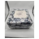 Rebecca Minkoff Reversible Twin Quilt Blue Floral Paisley - Retail: $89
