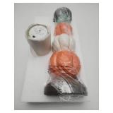 Hay And Harvest Fall Candle Pillar With Flameless Candle  LED Flameless Candle - Retail: $45