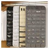 Hanging Jewelry Storage Bag Double-sided 80 Grids GRAY - Retail: $20