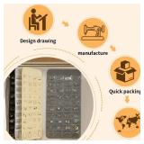 Hanging Jewelry Storage Bag Double-sided 80 Grids GRAY - Retail: $20