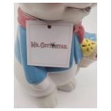 Illuminated Mr. Cottontail Ceramic Bunny Figurine - Retail: $25