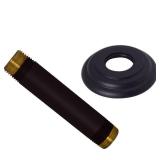 1/2\" IPS x 4\" Ceiling Mounted Shower Arm with Flange, Matte Black 	 24-23079