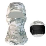 Balaclava Tactical Hunting Mask Hood Warm Fleece Lined Waterproof Ski Mask WHITE CAMO