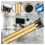 Men Hair Clippers Trimmer Shaver Clipper Cutting Beard Cordless Barber T-Blade GOLD