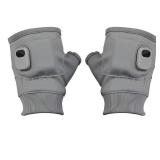 NEW Rechargeable Typing Fingerless Gloves 360 Degree Heated Winter Windproof GREY