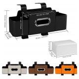 NEW Car Storage Box Cup Holder Seat Back Phone Tissue Organizer PU Leather BROWN