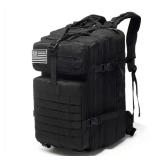 Large Tactical Backpack Molle Assault Pack Waterproof Military Rucksack 45L BLACK