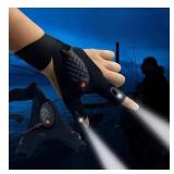 USB Rechargeable LED Flashlight Glove IP65 Rated for Camping Fishing Car Repair