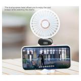 USB Rechargeable Small Pocket Handheld Long Lasting Desk Fan and phone charger