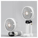 USB Rechargeable Small Pocket Handheld Long Lasting Desk Fan and phone charger