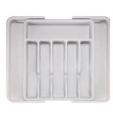 Silverware Drawer Organizer, Expandable Utensil Tray BPA Free WHITE