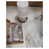 Zeinlenx HVLP Spray Gun with 10Pcs 600ML Disposable Paint Cups, Automotive Gravity Feed Spray Gun Kit with 4 Nozzles,1.4/1.7/2.0/2.5mm, Sprayer Gun with Air Compressor Regulator for Auto Paint (RED)