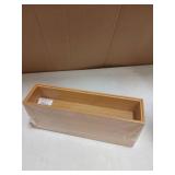 Greatseas Kitchen Drawer Organizer Bins, Stackable Bamboo Deep Drawer Organizer for Silverware, Utensils, Cutlery, Flatware, Junk Drawer, Dresser, Bathroom, 12" x 3" x 2.5" (Set of 2)