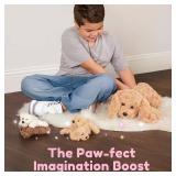 PixieCrush Adopt Me Dog Stuffed Animals for Girls Ages 3 and Up - Plush Labradoodle Dog Pillow with 4 Surprise Puppies Inside - Soft Puppy Toys for Kids - Cute Dogs Plush Set for Imaginative Play