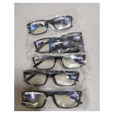 Gaoye 1.25 Professional Reading Glasses for All Day - Computer Readers with Blue Light Protection - 5pk +1.25