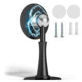 Strong Magnetic Door Stop, Spring Door Stoppers for Wall, Adhesive & Screw in Magnetic Door Catch, Door Holder to Keep Door Open, 4.2in, Rust-Proof, Black