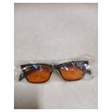 GAMMA RAY OPTICS Blue Light Blocking Glasses Orange Tint 1.25