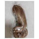 14 Inch Ponytail Extension - Wavy Pony Tails Hair Extensions, Claw Clip Ponytail Extension, Synthetic Hair Extensions Ponytail, Clip on Ponytails for Women (Light Brown With Beige Highlights)