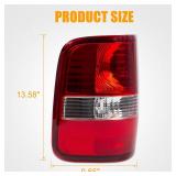 RANSOTO Tail Light Compatible with 2004 2005 2006 2007 2008 Ford F150 F-150 Rear Brake Taillight Drive & Passenger Side Lamp