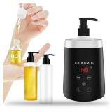 JOJOCOSMO Massage Oil Warmer Digtal Lotion Warmer for SPA, Automatic Oil Warmer For Massage Oil Lotion Cream Heater for Salon, Home, with Two Oil Bottle Dispenser (black)