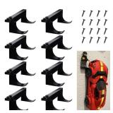 8 Pcs Wall Mount Fit for Any Lego Speed Champions Sets, Wall Bracket for Lego Speed of Champions Brick Cars with a Base for The Pilot/ Figure, Display Collectible Cars by Wheels on Wall, Black