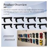 8 Pcs Wall Mount Fit for Any Lego Speed Champions Sets, Wall Bracket for Lego Speed of Champions Brick Cars with a Base for The Pilot/ Figure, Display Collectible Cars by Wheels on Wall, Black