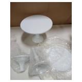 Metal Cake Stands 3pk 8in 10in and 12in White