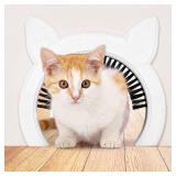 PAWSM Cat Door for Interior Door, Pet Doors for Cats, Cat Door Hides Litter Tray, Cat Door with Brush, Fits Cats Up to 20lbs, Easy DIY Setup, Secured Installation in Minutes, No Training Needed