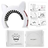 PAWSM Cat Door for Interior Door, Pet Doors for Cats, Cat Door Hides Litter Tray, Cat Door with Brush, Fits Cats Up to 20lbs, Easy DIY Setup, Secured Installation in Minutes, No Training Needed