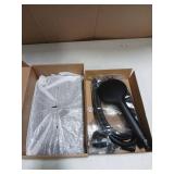 Veken 11.8 Inch Rectangle Rain Shower Head - Shower Heads with 6 Modes Handheld Spray Combo - Wide Rainfall shower with 70" Hose - 1.8gpm Dual Showerhead with Anti-Clog Nozzles - Matte Black