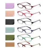 OLOENBN Reading Glasses for Women,6 Pack Blue Light Blocking Glasses for Women Men,Fashion Readers with Spring Hinge Eyeglasses (2.50)