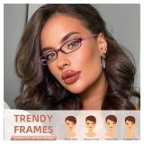 OLOENBN Reading Glasses for Women,6 Pack Blue Light Blocking Glasses for Women Men,Fashion Readers with Spring Hinge Eyeglasses (2.50)